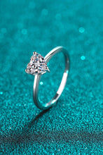 Load image into Gallery viewer, 925 Sterling Silver Heart-Shaped Moissanite Solitaire Ring