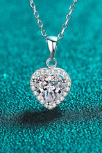 Load image into Gallery viewer, 1 Carat Moissanite Heart Pendant Chain Necklace