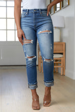 Load image into Gallery viewer, Artemis High Rise Distressed Straight Jeans