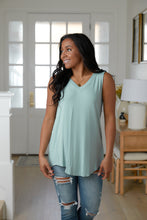 Load image into Gallery viewer, Trust Me V-Neck Tank in Dusty Green