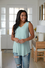 Load image into Gallery viewer, Trust Me V-Neck Tank in Dusty Green