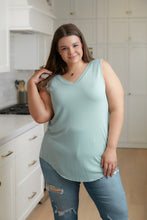 Load image into Gallery viewer, Trust Me V-Neck Tank in Dusty Green