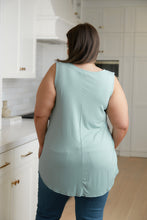 Load image into Gallery viewer, Trust Me V-Neck Tank in Dusty Green