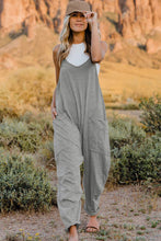 Load image into Gallery viewer, Double Take  V-Neck Sleeveless Jumpsuit with Pocket