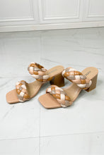 Load image into Gallery viewer, SODA Interwoven Ideas Braided Strap Block Heel Slide Sandal in Nude