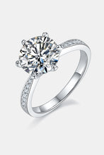 Load image into Gallery viewer, 3 Carat Moissanite Side Stone Ring