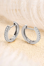 Load image into Gallery viewer, Inlaid Moissanite Hoop Earrings