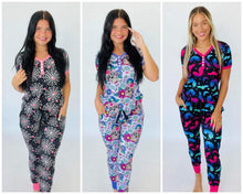 Load image into Gallery viewer, PREORDER: Halloween Short Sleeve Pajama Set In Three Colors