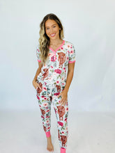 Load image into Gallery viewer, PREORDER: Short Sleeve Jogger PJ Set in Assorted Prints