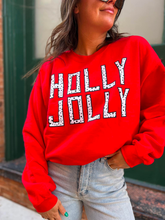 Load image into Gallery viewer, PREORDER: Holly Jolly Sweatshirt in Red