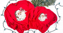 Load image into Gallery viewer, PREORDER: Matching Cheetah Santa Sweatshirt in Adult Sizes