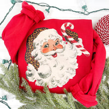 Load image into Gallery viewer, PREORDER: Matching Cheetah Santa Sweatshirt in Adult Sizes