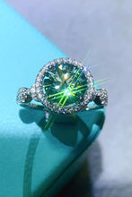 Load image into Gallery viewer, 2 Carat Moissanite Emerald Green Ring