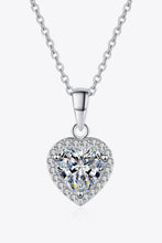 Load image into Gallery viewer, 1 Carat Moissanite Heart Pendant Chain Necklace