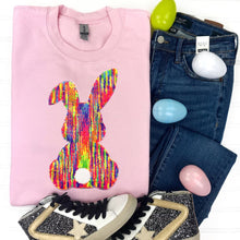 Load image into Gallery viewer, PREORDER: Rainbow Bunny Chenille Patch Sweatshirt in Three Colors