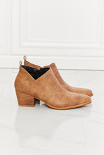 Load image into Gallery viewer, Trust Yourself Embroidered Crossover Cowboy Bootie in Caramel