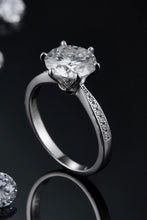 Load image into Gallery viewer, 3 Carat Moissanite Side Stone Ring