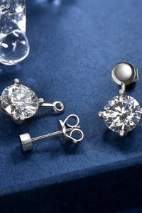 4 Carat Moissanite Drop Earrings