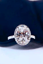 Load image into Gallery viewer, 2 Carat Moissanite Platinum-Plated Ring