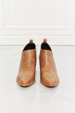 Load image into Gallery viewer, Trust Yourself Embroidered Crossover Cowboy Bootie in Caramel