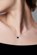 Load image into Gallery viewer, Two-Tone 1 Carat Moissanite Round Pendant Necklace