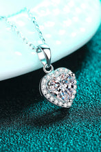 Load image into Gallery viewer, 1 Carat Moissanite Heart Pendant Chain Necklace