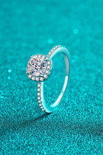 Load image into Gallery viewer, 1 Carat Moissanite 925 Sterling Silver Halo Ring