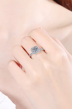 Load image into Gallery viewer, 2 Carat Moissanite Square Halo Ring