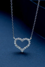 Load image into Gallery viewer, Moissanite Platinum-Plated Heart Necklace