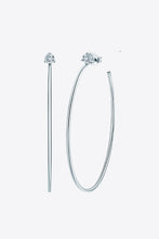 Load image into Gallery viewer, 925 Sterling Silver Moissanite Hoop Earrings