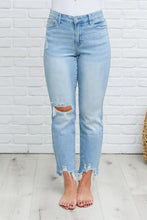 Load image into Gallery viewer, Mid-rise Destroyed Hem Judy Blue Boyfriend Jeans
