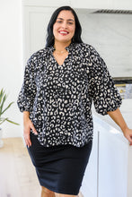 Load image into Gallery viewer, A Bit Of Fun Animal Print Blouse In Black