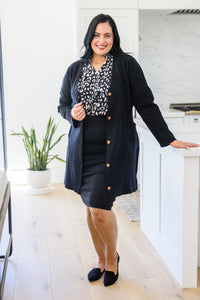 A Bit Of Fun Animal Print Blouse In Black