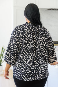 A Bit Of Fun Animal Print Blouse In Black