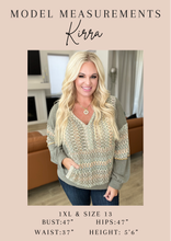 Load image into Gallery viewer, V-Neck Front Seam Sweater in Heather Rust