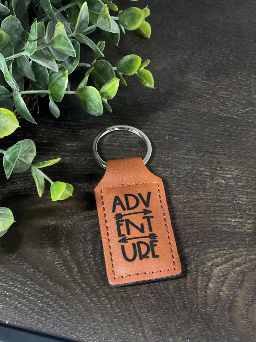 Adventure Leather Keychain