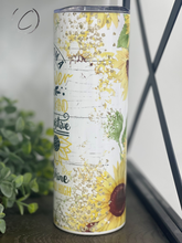 Load image into Gallery viewer, Advice From A Sunflower 20oz Skinny Tumbler