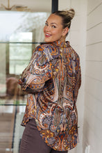 Load image into Gallery viewer, Along For the Ride Paisley Print Button Down Blouse