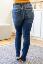 Load image into Gallery viewer, Annalise Slanted Raw Hem Judy Blue Skinny Jeans