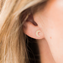 Load image into Gallery viewer, Moon Stud Earrings