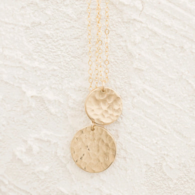 Hammered Disc Necklace