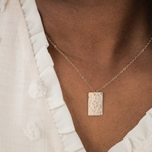 Load image into Gallery viewer, Hammered Rectangle Necklace
