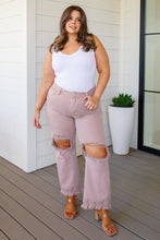 Load image into Gallery viewer, Babs High Rise Distressed Straight Risen Jeans in Mauve