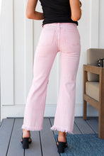 Load image into Gallery viewer, Babs Distressed Straight Jeans in Pink
