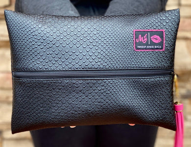 Black Cobra Makeup Junkie Bag