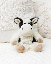 Load image into Gallery viewer, Black and White Cow Warmies Junior