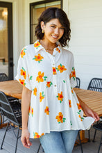 Load image into Gallery viewer, Blissed Out Button Up Babydoll Tunic