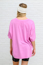 Load image into Gallery viewer, Boxy V Neck Boyfriend Tee In Pink