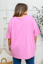 Load image into Gallery viewer, Boxy V Neck Boyfriend Tee In Pink