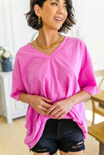 Load image into Gallery viewer, Boxy V Neck Boyfriend Tee In Pink
